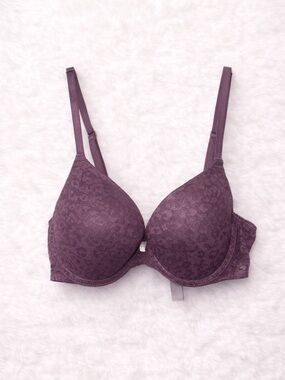 PINK Victoria's Secret Plum Lace Push-Up Bra